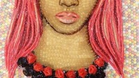 Seperti potret Nicki Minaj berambut pink ini yang dibandrol dengan harga paling tinggi, karena dianggap paling memakan waktu. Foto: Istimewa
