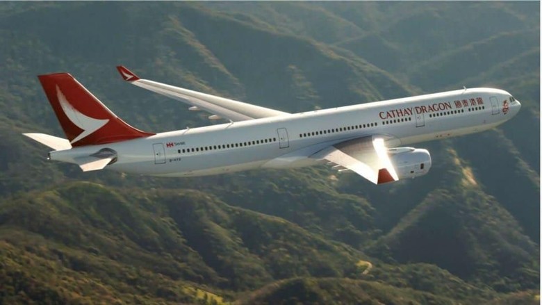 Pesawat Cathay Dragon Ilustrasi pesawat Cathay Dragon