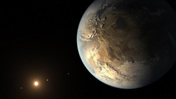 Kepler-186f, exoplanet pertama yang ditemukan di zona layak huni terhadap bintangnya. Foto: NASA