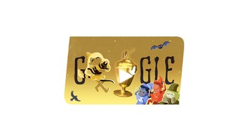 Doodle di tahun 2015 ini Halloween - Global Candy Cup. Kamu bisa bermain memperebutkan permen. (Foto: Google.com)