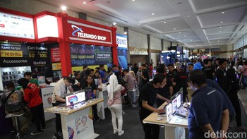 Indocomtech digelar di Jakarta Convention Center (JCC), Senayan, Jakarta. (Foto: Agung Pambudhy/detikINET)