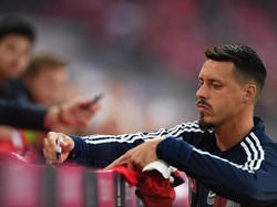 Sandro Wagner pergi meninggalkan Bayern Munich. Striker 31 tahun itu memilih main di Liga Super China untuk Tianjin Teda, setelah meminta kontraknya di akhir lebih cepat. (Foto: Andreas Gebert/REUTERS)