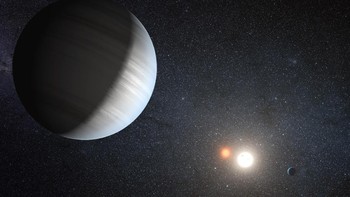Kepler-47, sistem yang memiliki dua bintang di dalamnya dan berada di konstelasi Cygnus, lokasi observasi pertama dari teleskop luar angkasa Kepler. Foto: NASA