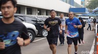Komunitas lari Kementerian Keuangan mengadakan acara lari untuk mengenang korban jatuhnya Lion Air JT 610. Sebanyak 21 pegawai kementerian tersebut turut menjadi korban. Foto: Annissa/detikHealth 