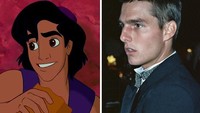 Sang animator ternyata membuat karakter Aladin dengan inspirasi Tom Cruise. Dok. Bored Panda