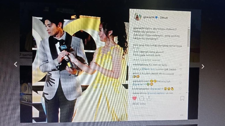 Pegangan Tangan dengan Cha Eun Woo, Gracia Indri Gemetar Pegangan Tangan dengan Cha Eun Woo, Gracia Indri Gemetar