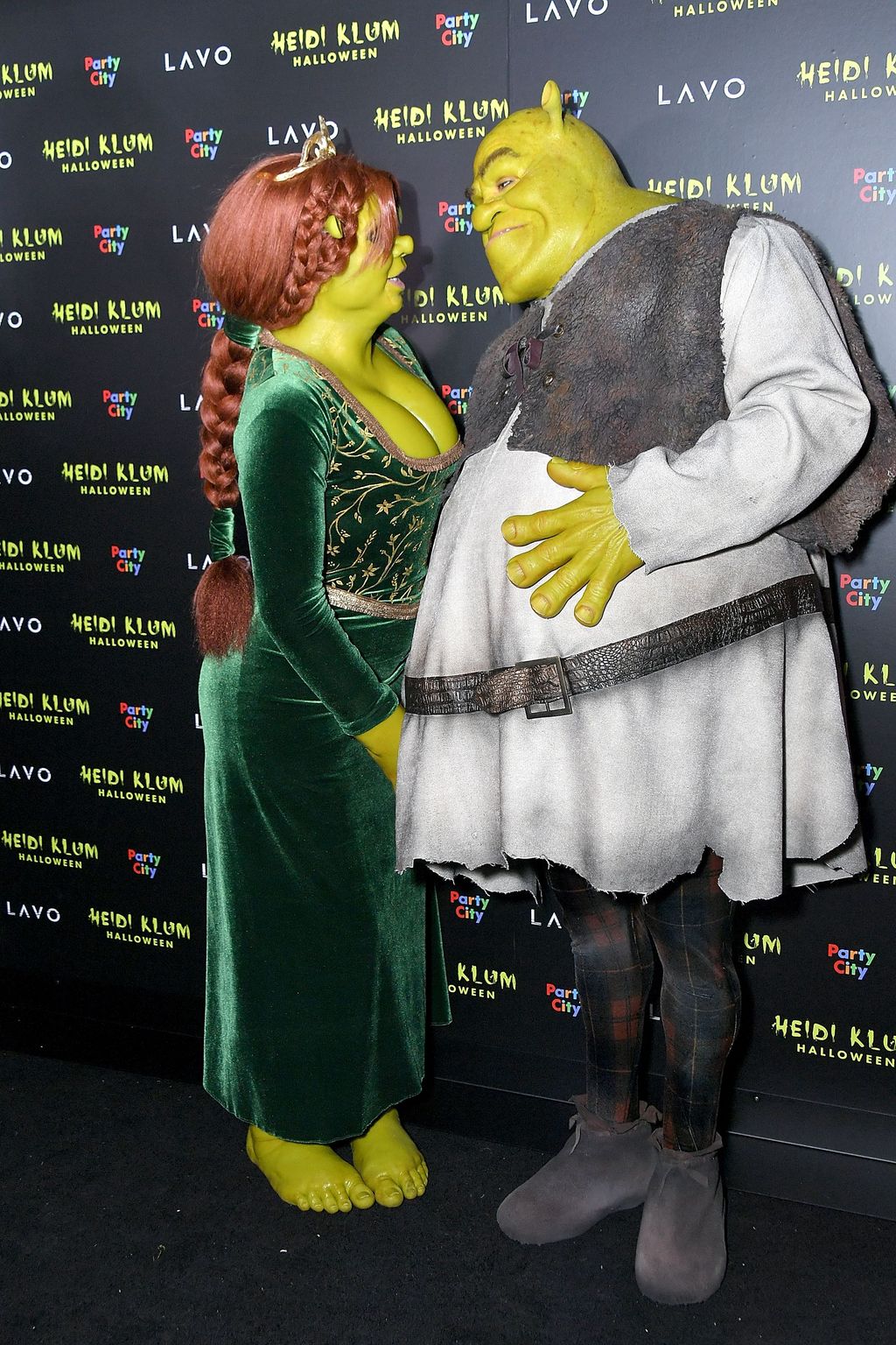 NEW YORK, NY - OCTOBER 31:  Heidi Klum shows up dressed as Princess Fiona from 