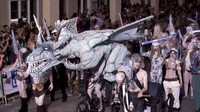 Bukan cuma hantu, ada pula yang berkostum white walkers dari serial Game of Throne di parade Halloween Florida yang bertema Fantasy Fest. (REUTERS/ Rob ONeal)
