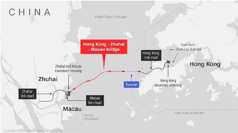 Screenshot Jembatan Hong Kong Zhuhai Macau (Maps4News/CNN Travel) Screenshot Jembatan Hong Kong Zhuhai Macau (Maps4News/CNN Travel)