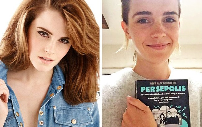 Emma Watson sering tampil feminin hingga fierce saat terpilih menjadi model di berbagai sampul majalah. Tapi dalam keseharian, ia tampak lebih senang tampil kasual dengan makeup minimalis. Foto: Instagram