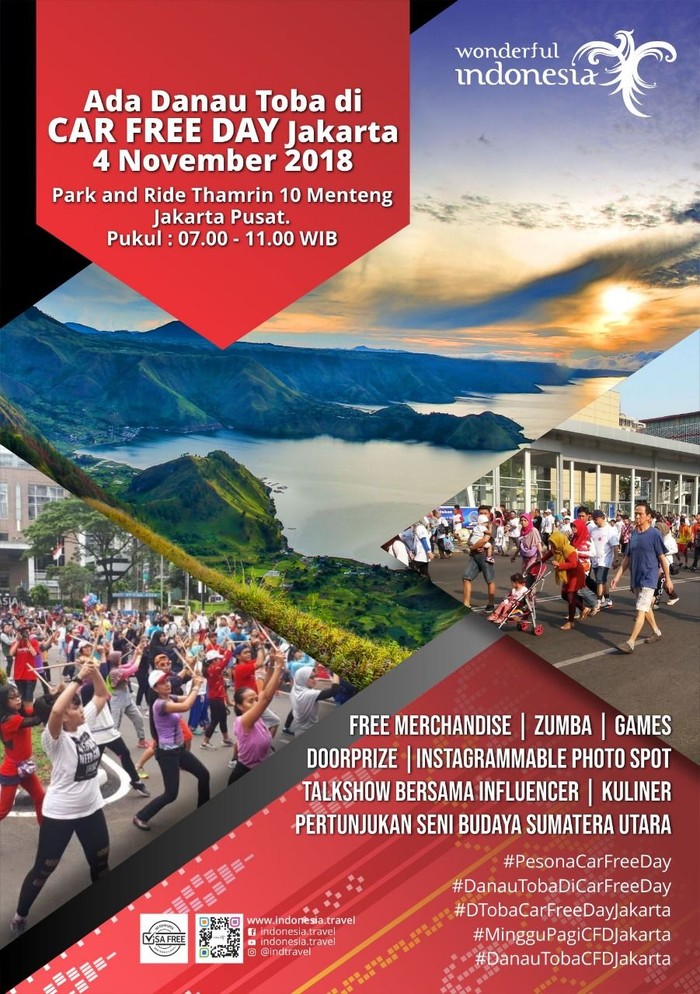 Festival Wisata Danau Toba Hadir di CFD Jakarta