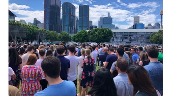 Pegawai Google di kota Sydney pun tak mau kalah. Foto: Twitter