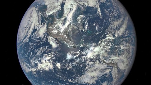 IN SPACE - In this handout provided by the National Aeronautics and Space Administration, Earth as seen from a distance of one million miles by a NASA scientific camera aboard the Deep Space Climate Observatory spacecraft on July 6, 2015. (Photo by NASA via Getty Images)