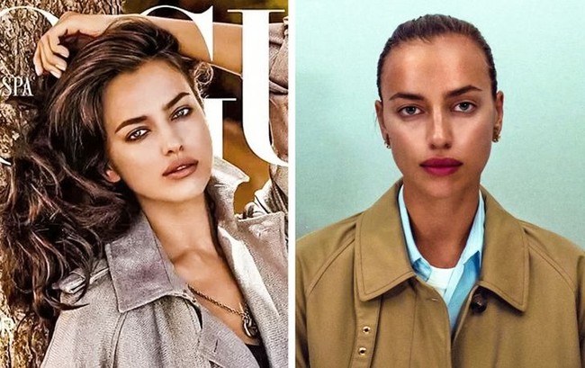 Model tak selalu terlihat se-glamour di sampul majalah. Tengok saja perbedaan penampilan Irina Shayk saat di sampul majalah versus kehidupan sehari-hari. Foto: Instagram