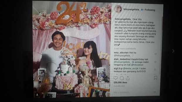 Felicya Angelista dan Caesar Hito.