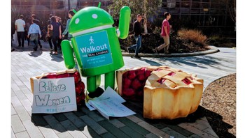 Dilaporkan ada 17 ribu karyawan Google yang ikut aksi demo di berbagai negara. Foto: Twitter