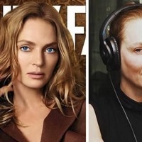 Uma Turman tampil cantik dalam sampul majalah, apalagi saat mata birunya yang indah dipertajam. Namun dalam foto yang diunggah ke Instagram, aktris tersebut tampaknya lebih senang tampil natural. Foto: Instagram