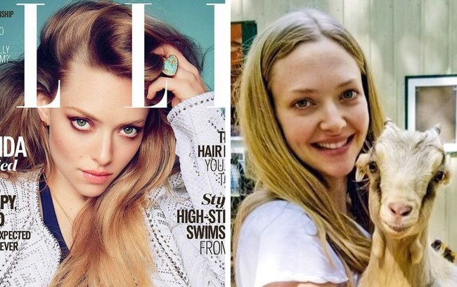Amanda Seyfried adalah salah satu selebriti yang tak takut tampil tanpa makeup. Meski berbeda dari tampilan di majalah, ia tetap terlihat cantik. Foto: Instagram