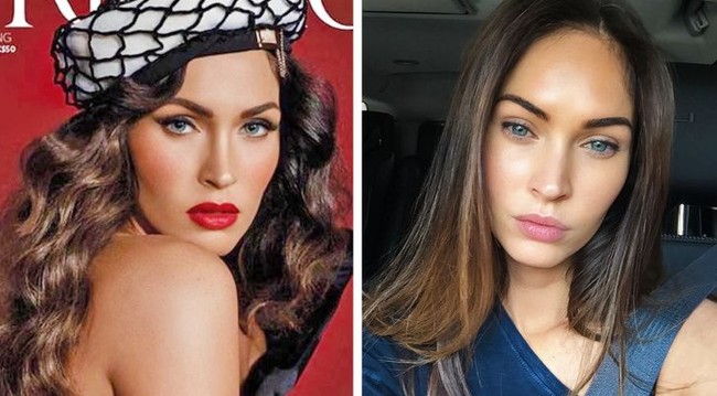 Kecantikan Megan Fox tentu tetap mencuri perhatian meski tak pakai makeup di keseharian. Namun ketika menjadi model di sampul majalah, wanita tersebut tentu terlihat semakin sempurna. Foto: Instagram