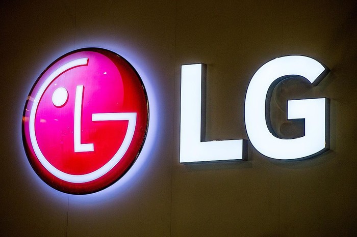 BARCELONA, SPAIN - FEBRUARY 22:  A logo sits illuminated outside the LG pavilion on the opening day of the World Mobile Congress at the Fira Gran Via Complex on February 22, 2016 in Barcelona, Spain. The annual Mobile World Congress hosts some of the worlds largest communications companies, with many unveiling their latest phones and wearables gadgets.  (Photo by David Ramos/Getty Images)