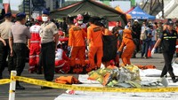 Kepala Urusan Tim DVI Polda Metro Jaya Iptu Agus mengatakan kedua kantong jenazah dipastikan berisi potongan tubuh.