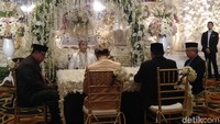 Suasana di gedung pernikahan usai akad nikah. Foto: Vey/detikHOT