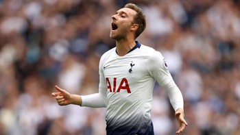 9. Rating kemampuan Christian Eriksen dari Tottenham Hotspur pada saat ini menyentuh angka 174, dengan potensi meningkat lima angka lagi. Ia punya atribut 19 dalam aspek 19 stamina, natural fitness, dan temperament. (Foto: Dan Istitene/Getty Images)
