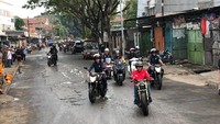 Motor modifikasi tersebut digarap langsung oleh bengkel Katros Garage. Jokowi menunggangi motor ini saat berkunjung ke pasar Anyar. Foto: Ray Jordan
