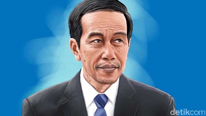 close up profil Jokowi