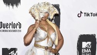 Nicki Minaj saat menghadiri ajang MTV EMAs 2018 di Bilbao, Spanyol pada akhir pekan lalu. Carlos Alvarez/Getty Images for MTV