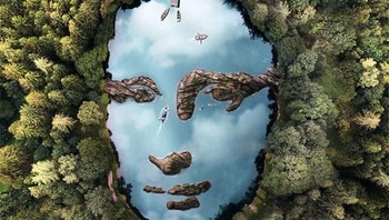 Salah satu hasil foto Fabien yang menyerupai wajah objek lukisan terkenal dan legendari milik Da Vinci yaitu Monalisa. foto: Istimewa/Boredpanda.