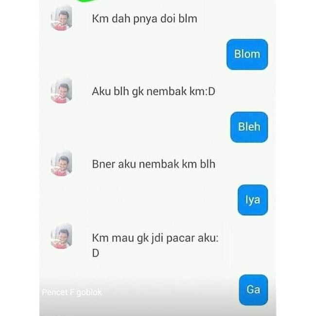  Siap-siap patah hati karena ungkapan cinta ditolak gebetan lewat chat dengan jawaban yang singkat, padat, dan jelas. Foto: Instagram @smart.gram