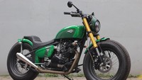 Terakhir Jokowi Sunmori dengan mengendarai motor modifikasi terbarunya berwarna hijau ini. Foto: Dok.Istimewa