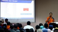 Kabasarnas Marsekal Madya M Syaugi pun memberikan keterangan terkait perkembangan terkini proses evakuasi dan pencarian badan pesawat beserta cockpit voice recorder (CVR) pesawat Lion Air PK-LQP masih terus dilakukan.