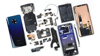 Mate 20 Pro mendapat skor 4 dari 10 untuk tingkat kemudahannya saat diperbaiki. Foto: Istimewa/iFixit