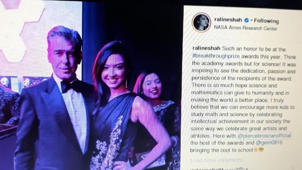 Raline Shah Foto Bareng Pierce Brosnan, Netizen: The Next Bond Girl?