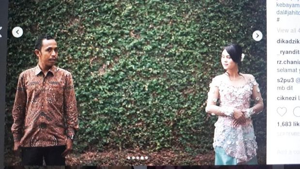 Furry Setya dan calon istri.