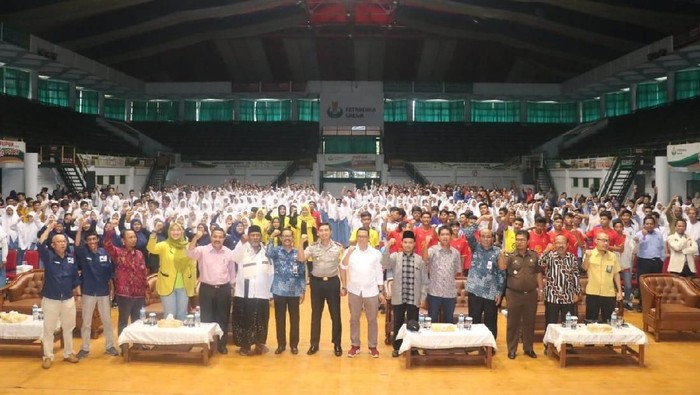 Ribuan Pelajar dan Mahasiswa Gresik Deklarasikan Jaga Indonesia
