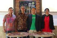  [Kiri ke Kanan] Ongki Kurniawan, Executive Director Grab Indonesia; Ricky Joseph Pesik, Wakil Kepala Bekraf; Ridzki Kramadibrata, Managing Director Grab Indonesia dan Endah Wahyu Sulistianti, Deputi Hubungan Antarlembaga dan Wilayah Bekraf