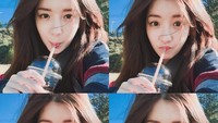 Cantiknya! Lihat nih saat Jung In Sun menikmati minuman kesukaannya. Menurut kamu gimana? Foto: Instagram @jung_insun.gram