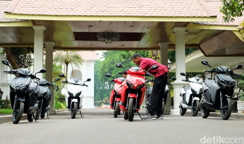 Motor listrik Gesits. Foto: Andhika Prasetia Motor listrik Gesits. Foto: Andhika Prasetia