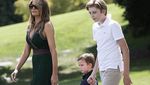 Gantengnya Barron Trump Saat Makan Bareng Donald Trump dan Melania