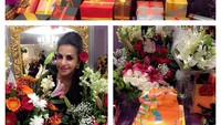 Dikenal sebagai pemilik perusahaan penggerak tenaga kerja profesional ke negara-negara Timur Tengah, Ala ternyata suka dikasih surprise. Masih dengan bunga-bunga, tapi kali ini kue ulang tahunnya berbentuk tas mahal. Foto: Instagram ala_instyle