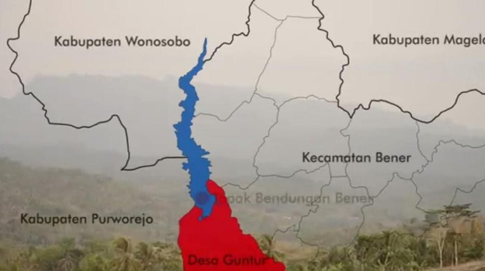 Lokasi Bendungan Bener, bendungan tertinggi di Indonesia