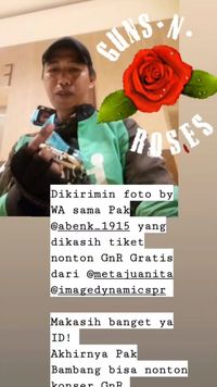 Viral Kisah Driver Ojek Online Ingin Nonton Konser GNR