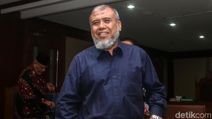 Mantan hakim konstitusi Patrialis Akbar kembali hadir dalam sidang Peninjauan Kembali (PK) yang ia ajukan di Pengadila Tipikor, Jakarta.