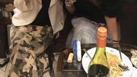 Ada pasta dan segelas wine, yang menemani kumpul-kumpul Miyabi bersama teman-temannya di Jepang. Foto: Instagram @maria.ozawa