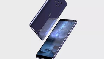 Tampak desainnya mengikuti bahasa desain ponsel Nokia besutan HMD Global. Namun yang menarik perhatian tentu adalah kameranya berjumlah banyak. Foto: Phone Arena