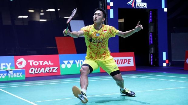 Jonatan Christie kalahkan Shi Yuqi di babak kedua.