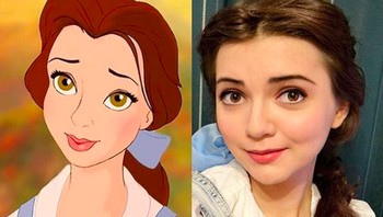 Berperan sebagai Belle dari Beauty and the Beast. Foto: Instagram